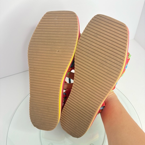 Farm Rio Ipanema Tropical Platform Sandal Size 10 Slingback Brazil - Picture 8 of 8